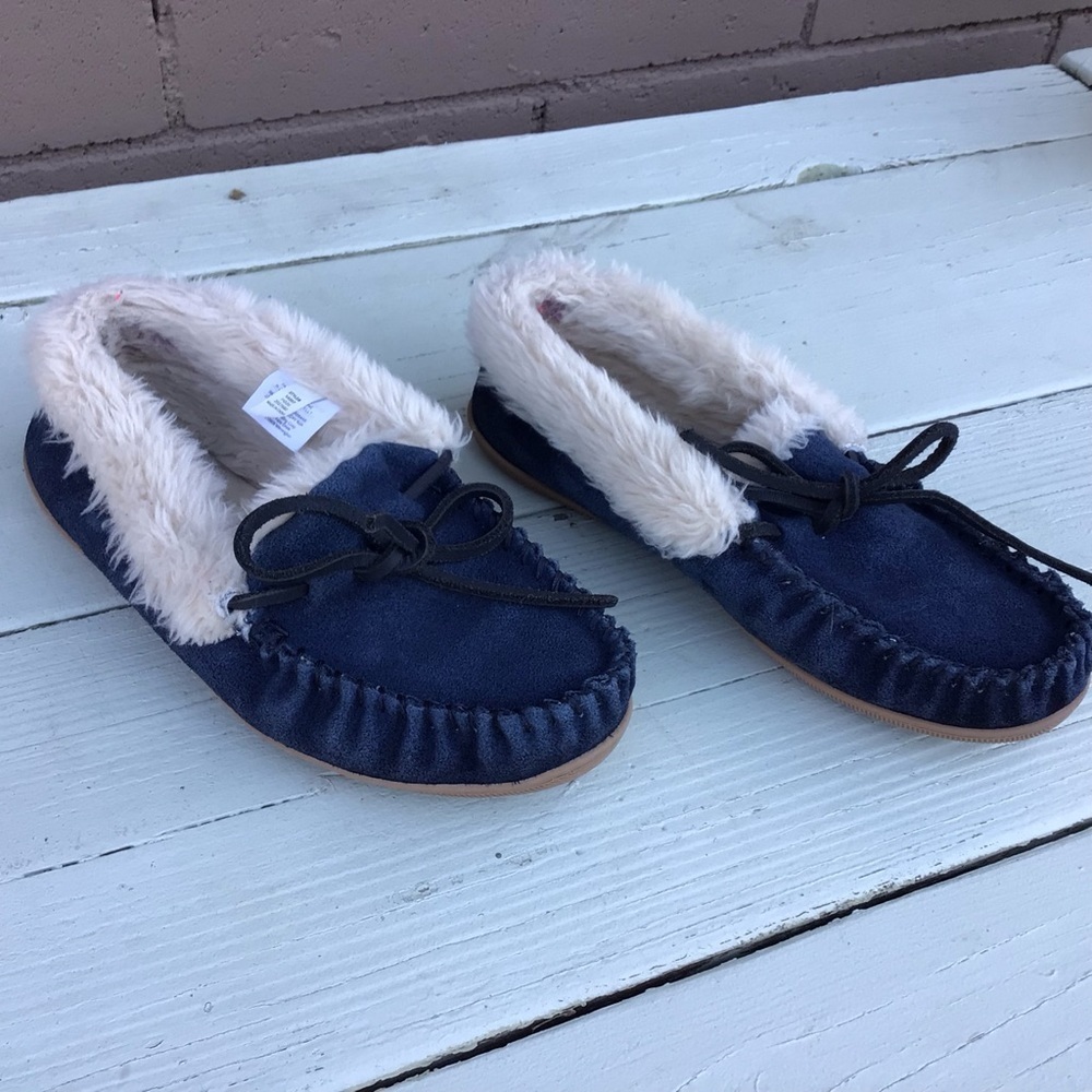 J.Crew Blue Lip On Shoes View 2